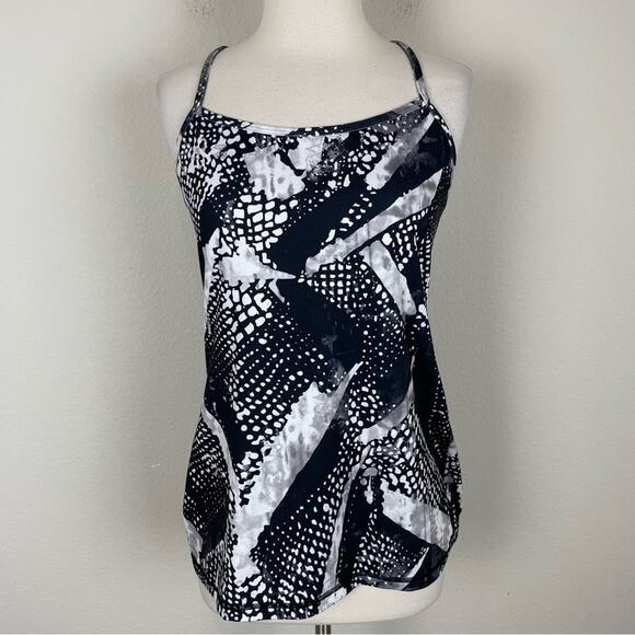 Lululemon Power Y Knit Tank Top Static Mist White Black 10 - Picture 2 of 7